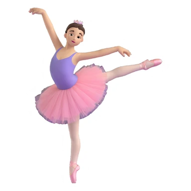 ballet dancer performing a pirouette, tutu and ballet shoes sticker