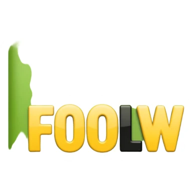 The words Thanks For The Follow with a white background and the words in the colour of the jamaican flag sticker