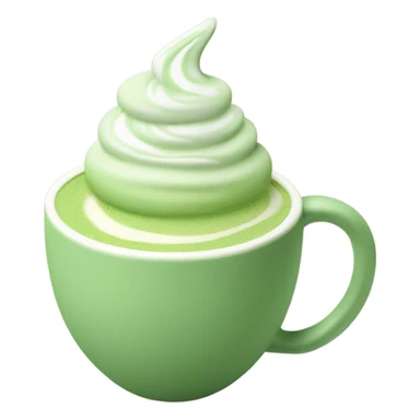 matcha latte in a light pink mug  sticker