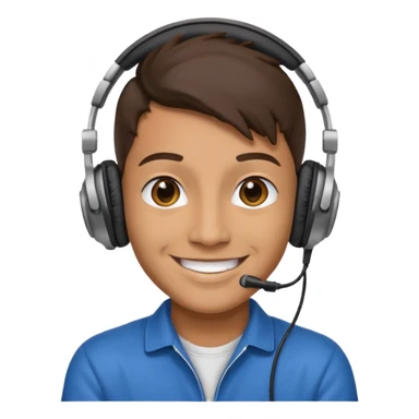 dj with setup handingg sticker