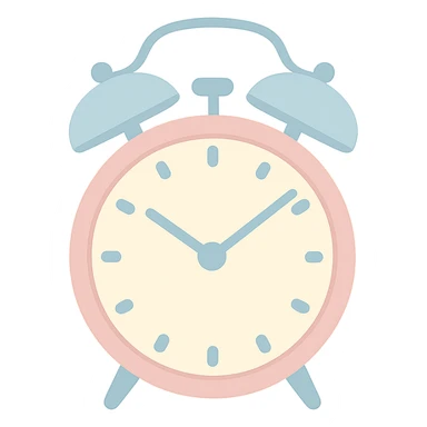 pastel alarm clock sticker