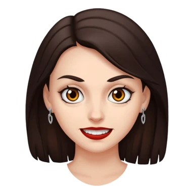 Treacherous brunette woman  sticker