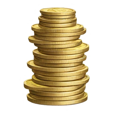 a stack of british coins sticker