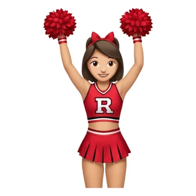 Rutgers full body Cheerleader sticker