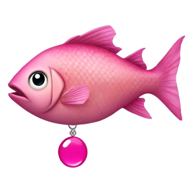 a fish who is earing a pair of pink heels sticker