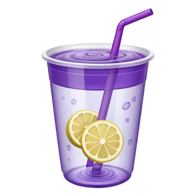 piurple lemonade in a plastic cup sticker