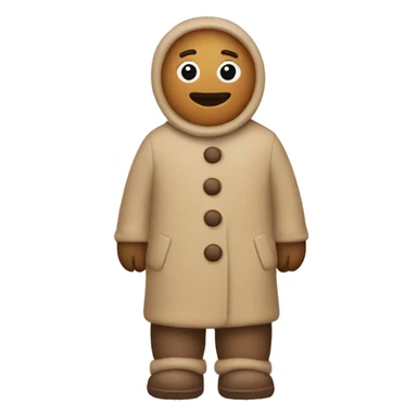 beige neutral winter mit cookie sticker