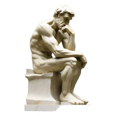 rodin-the thinker sticker