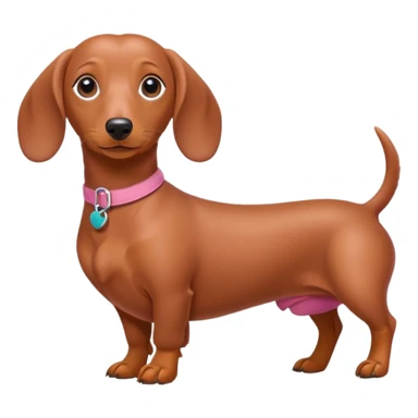 Perro salchicha color rosa sticker