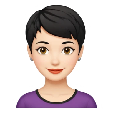 mujer pelo negro pixie cut sticker