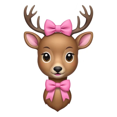  deer with pink bow sticker