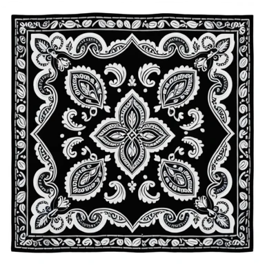 Black Paisley Bandana sticker