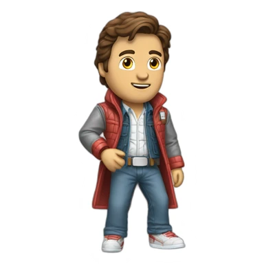 Marty-Mcfly-dans-une-Deloreane sticker