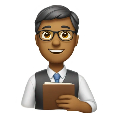 an interesting emoji with the attributes of counselors sticker