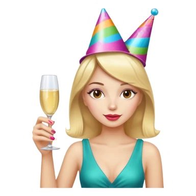 girl with nailpolish with a party vibe sticker