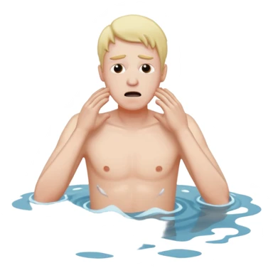 man drowning sticker