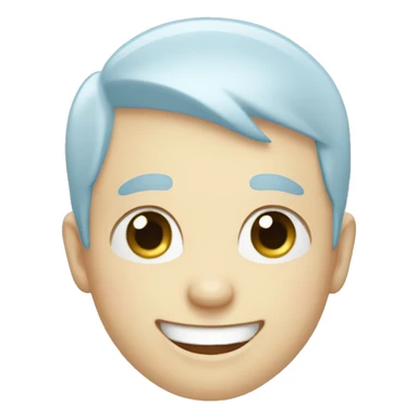 happy bald boy blue-eyed laughing  sticker