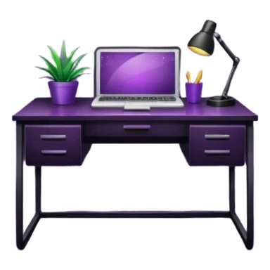 Purple Glitter office sticker