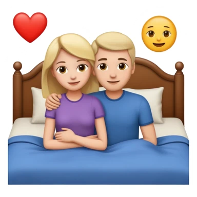 coppia che si abbracciano a letto emoji sticker