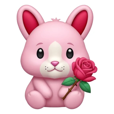 Labubu rose barette sticker