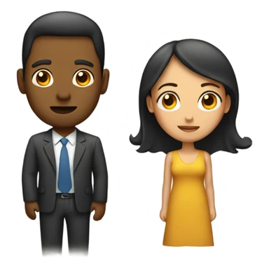 Man behind woman  sticker