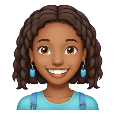 A black girl with braces  sticker