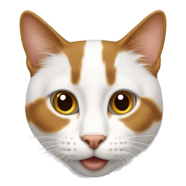 Chat roux et blanc sticker