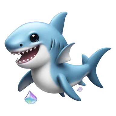 shark unicorn baby with wings sticker