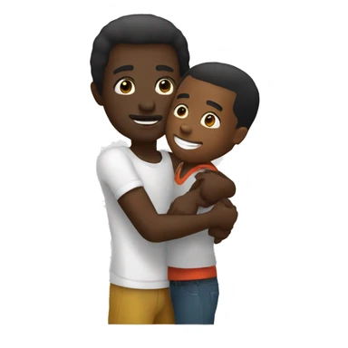 an african man saving another african man sticker