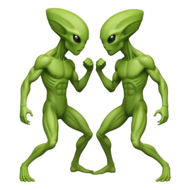 
two alien sparring
 sticker