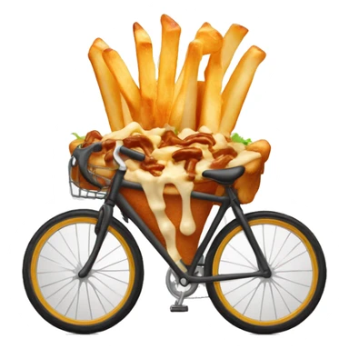 Poutine sur un vélo sticker