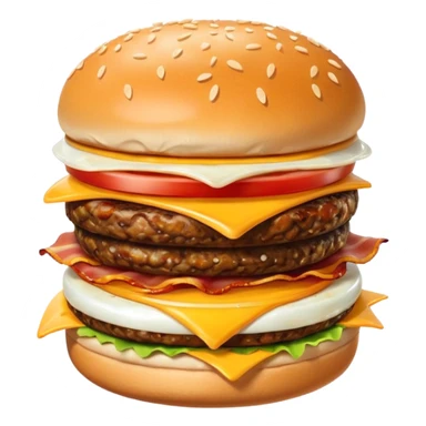 can you make me a breakfast item mixed into a lunch item? so like half burger half breakfast sandwhich sticker