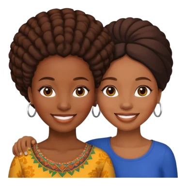 Ma meilleur amie et moi (femme) africaine  sticker
