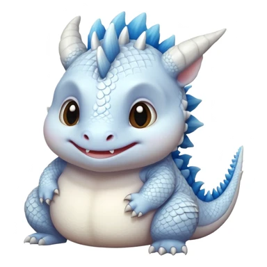 fat choncc baby white dragon sticker