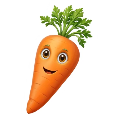Create a curved carrot with eyes sticker