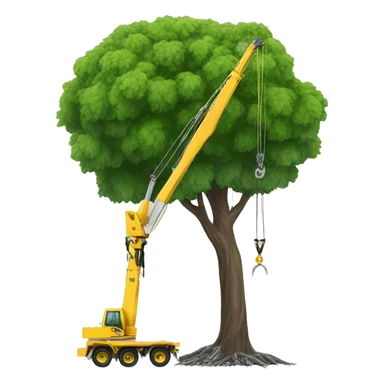 Tree removing crane  sticker
