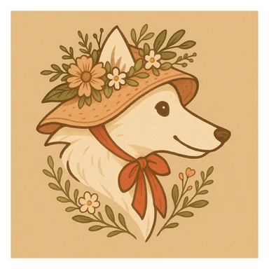 Give the Overwolf logo a cute cottagecore makeover sticker