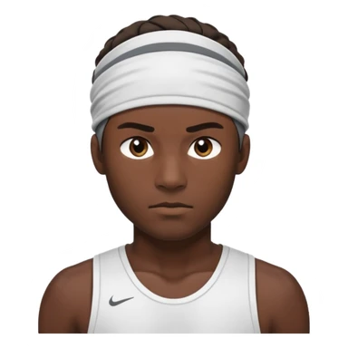 male athelete with headband sticker