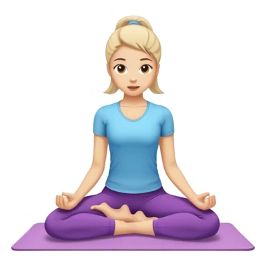 Una chica asiendo estiramiento sticker