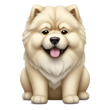 Chowchow white sticker