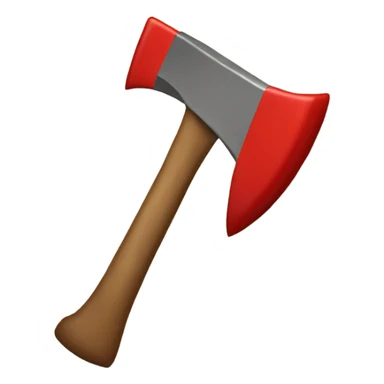 cute axe with red bow sticker