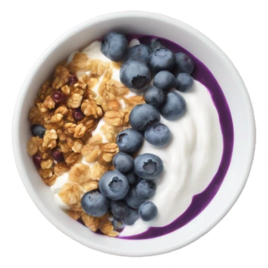 greek yogurt bowl with blueberries and granola sticker