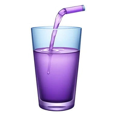glass of purple water sticker