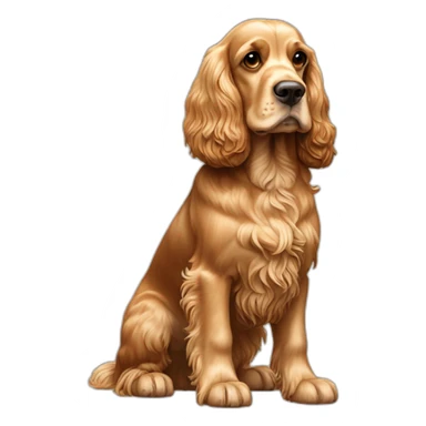 Dog-golden-english-cocker-spaniel-full-body-standing sticker