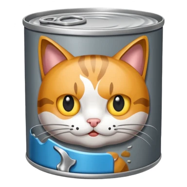 canned cat food sticker