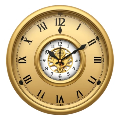  clock showing a 10 minutes before twelve. sticker