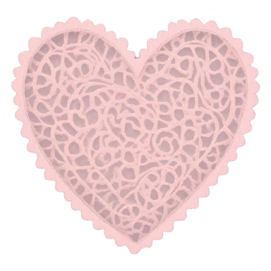 Light pink lacy heart sticker