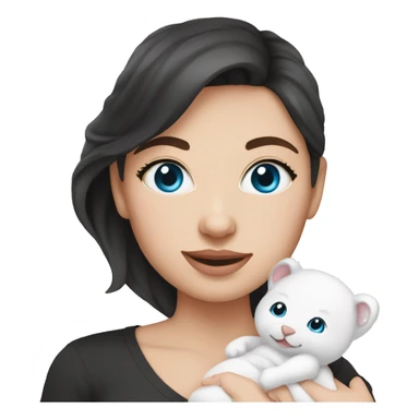 mom holding newborn baby girl with blue eyes and white skin baby dark hair white skin newborn girl pink sticker