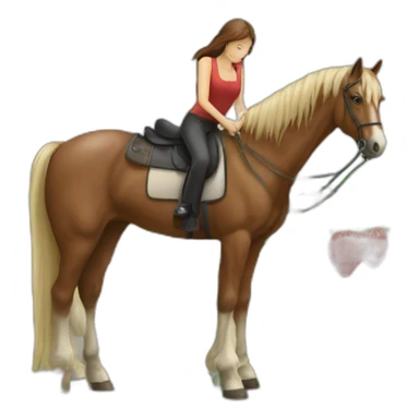 Une fraise tagada ur un cheval sticker
