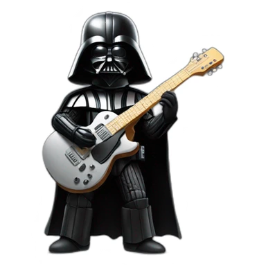 Darth vader playing guitar sticker